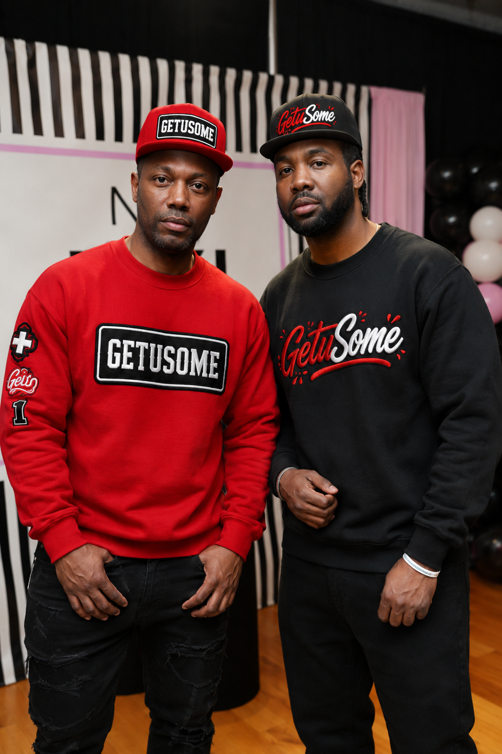 GETUSOME signature sweatshirts, leggings and snapback hats