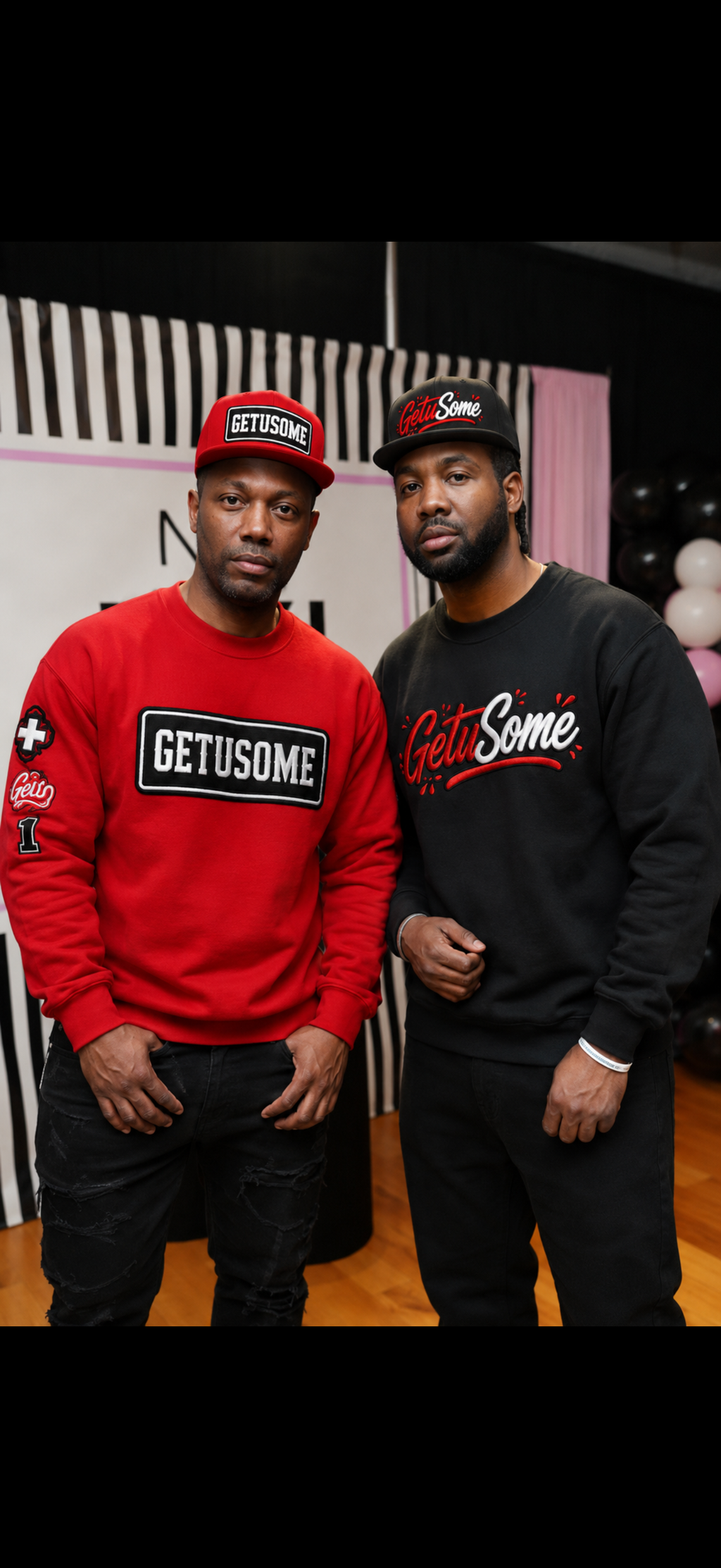 GETUSOME signature sweatshirts, leggings and snapback hats
