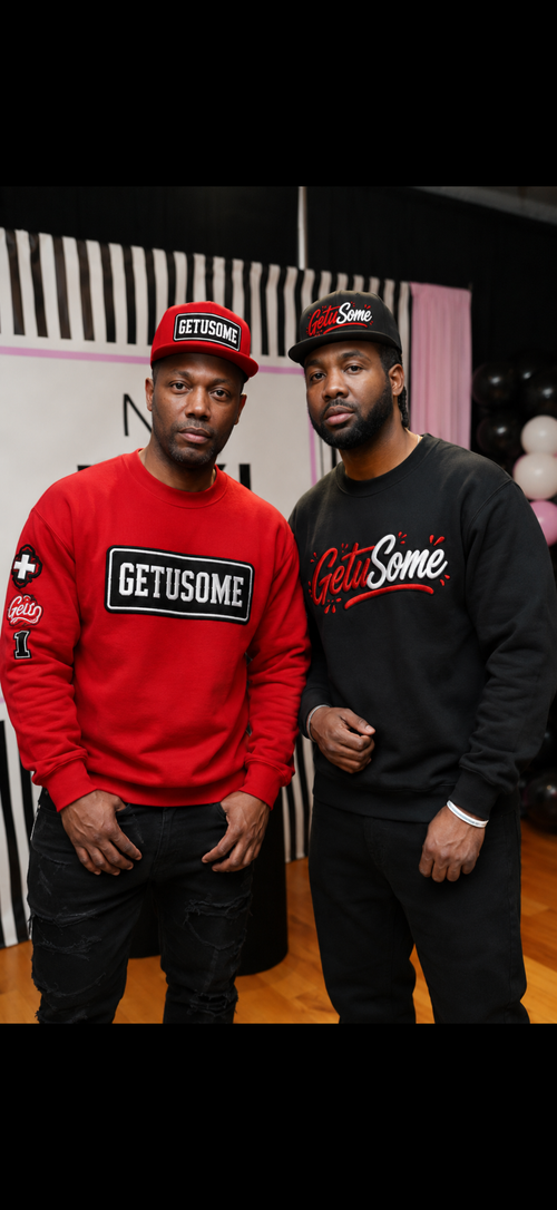 GETUSOME signature sweatshirts, leggings and snapback hats