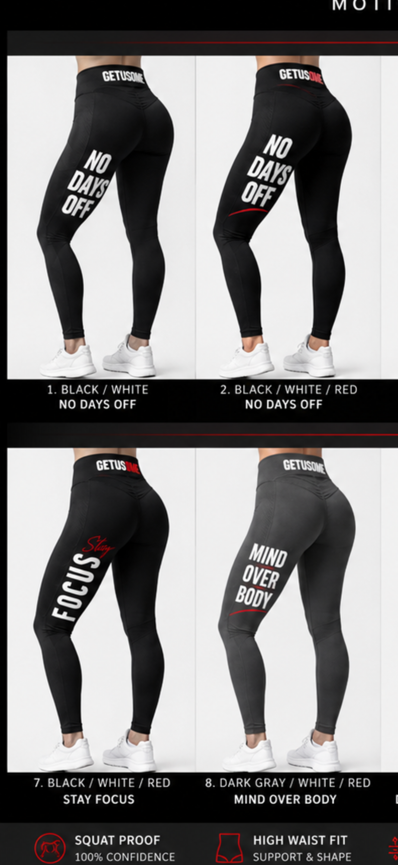 GETUSOME signature sweatshirts, leggings and snapback hats